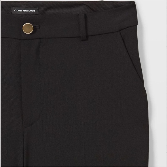 NWT Club Monaco Borrem Pant in Black Ankle Wool Straight Leg Suit Trouser - Picture 3 of 12